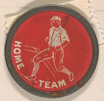 Home Team (red), from the Domino Discs series (PX7), issued by Kinney Brothers — Kinney Brothers Tobacco Company