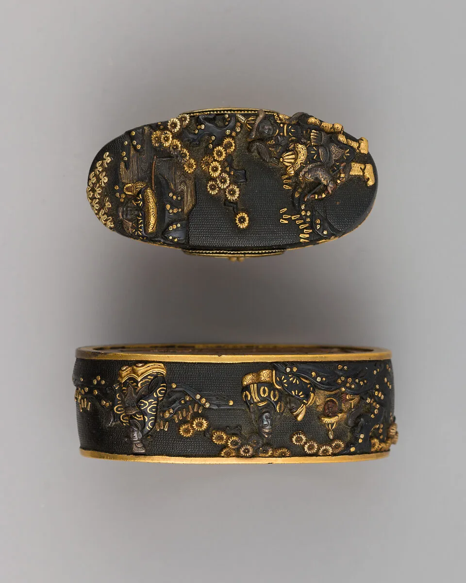 Sword-Hilt Collar and Pommel (Fuchigashira) — Unknown