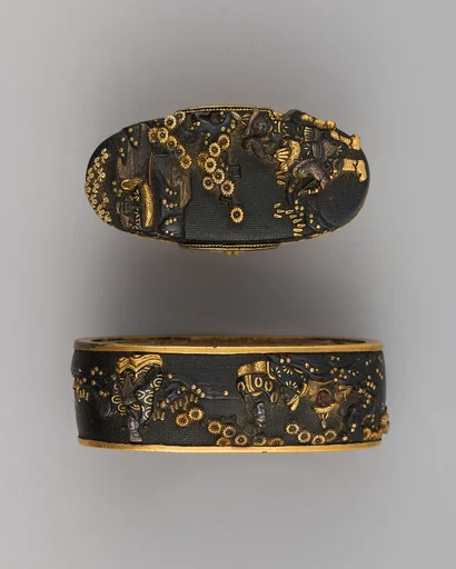 Sword-Hilt Collar and Pommel (Fuchigashira)