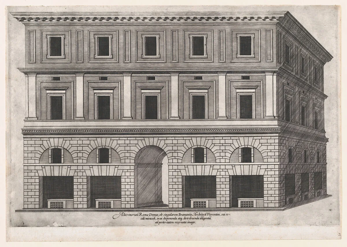 Speculum Romanae Magnificentiae: Alberini Palace — Anonymous|Donato d'Agnolo Bramante