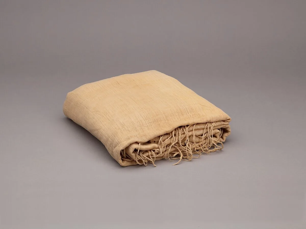 Sheet, linen mark, medium spin, close weave — Unknown