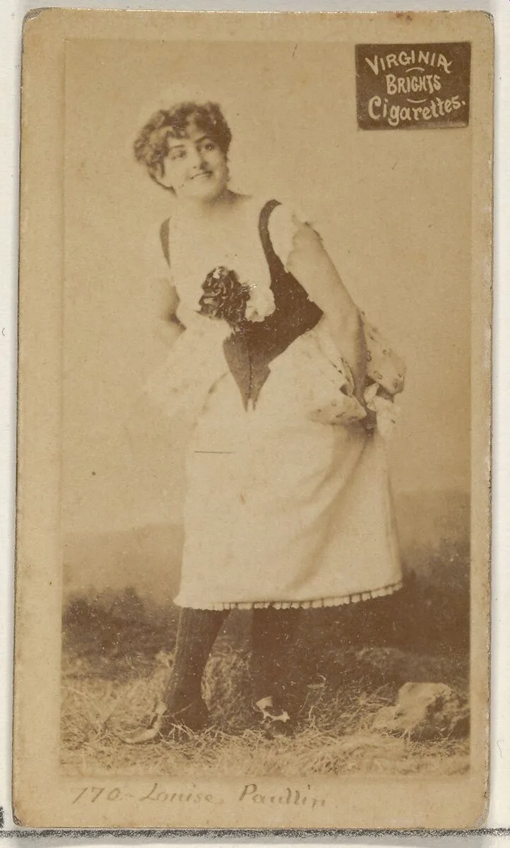 Card 770, Louise Paullin, from the Actors and Actresses series (N45, Type 2) for Virginia Brights Cigarettes — Allen & Ginter