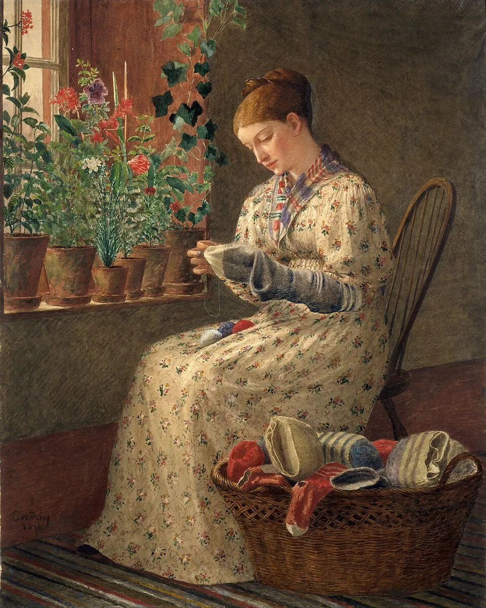 A Month's Darning — Enoch Wood Perry