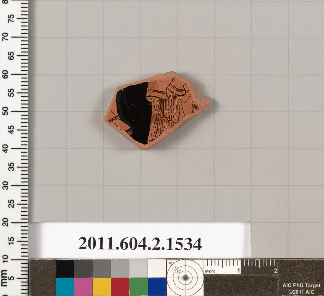 Terracotta fragment of a skyphos (deep drinking cup) — Unknown