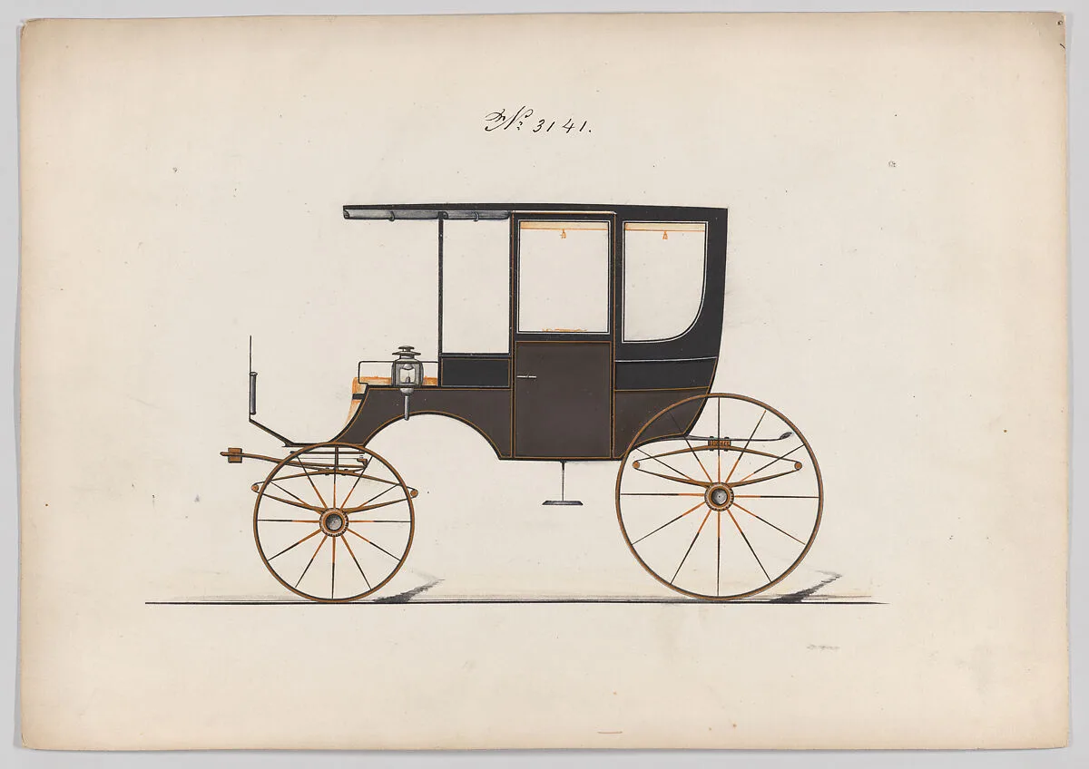 Design for 6 seat Rockaway, no. 3141 — Brewster & Co.