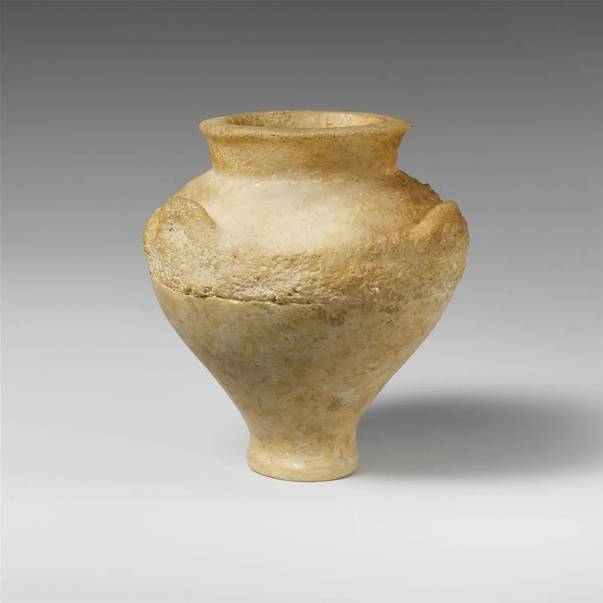 Miniature alabaster pithoid jar — Unknown