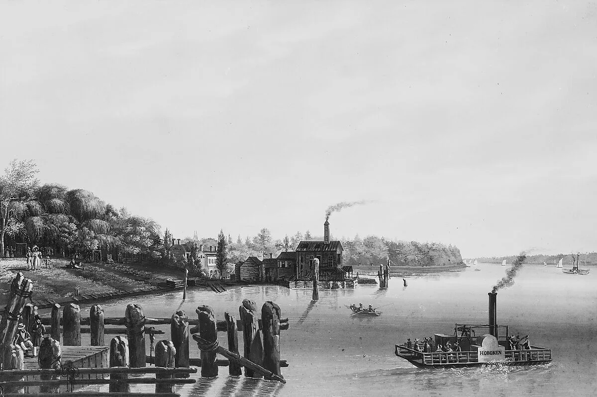 View of Hoboken Taken from the Ferry — Nicolino Calyo