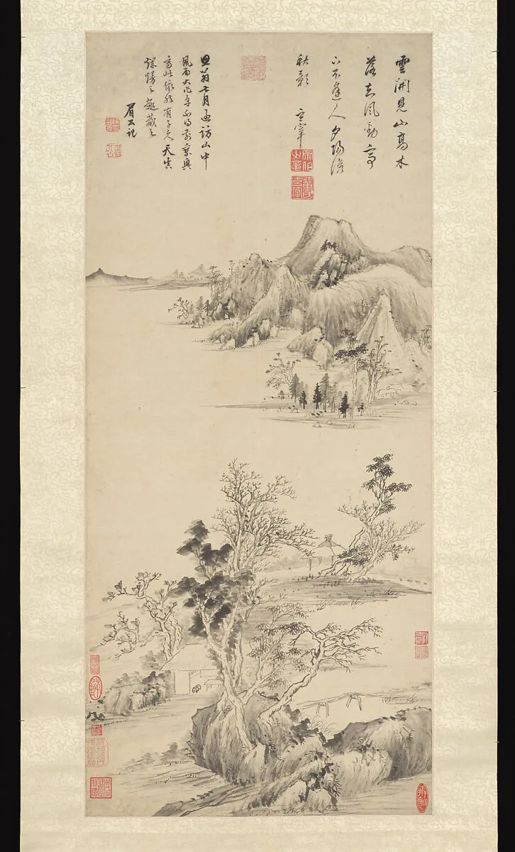明 董其昌 秋山圖 軸|Autumn Mountains — Dong Qichang