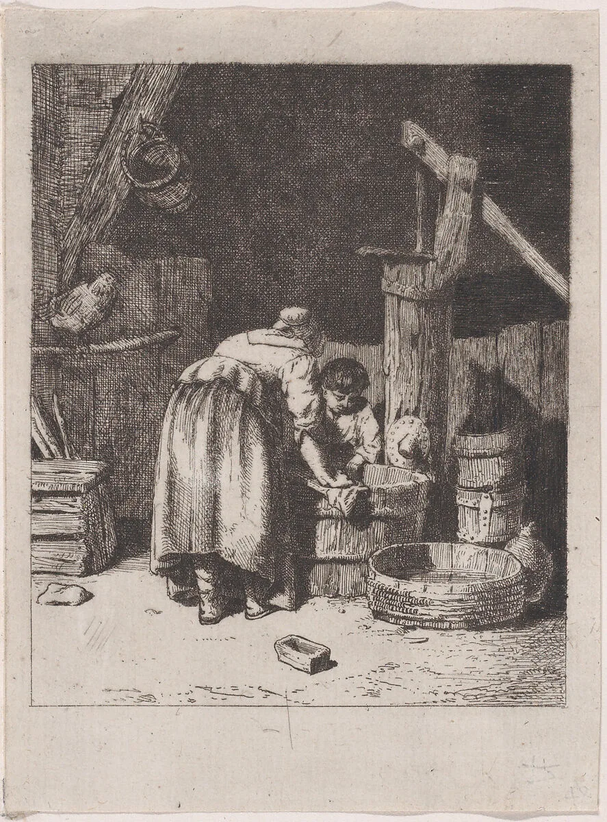 Women Washing — Charles Jacque