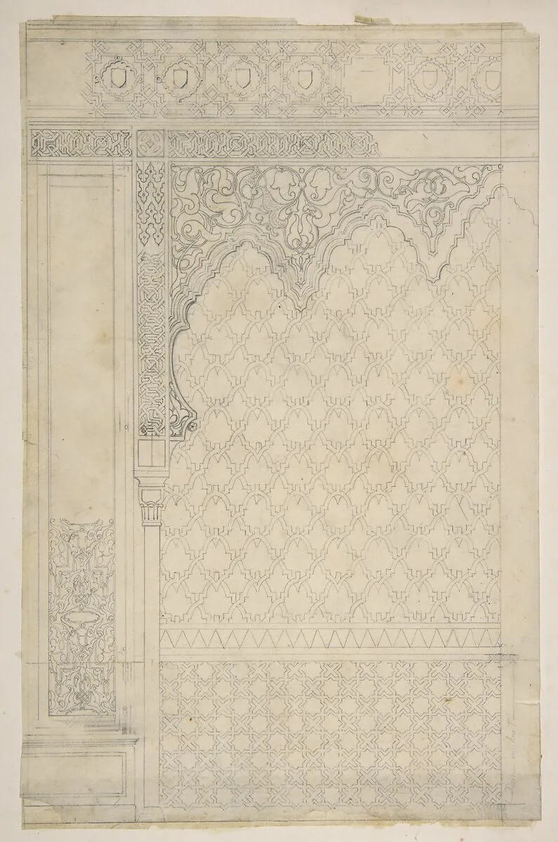 Design for the decoration of a wall in Islamic motifs — Jules-Edmond-Charles Lachaise|Eugène-Pierre Gourdet