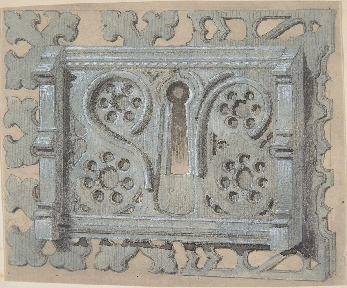 Metal Keyplate for Church — Anonymous, British, 19th century