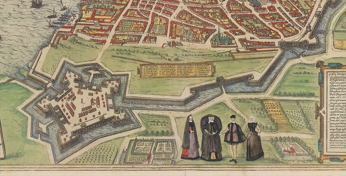 Palazzo Farnese at Caprarola from Braun and Hogenberg's Civitates Orbis Terrarum — Georg Braun|Joris Hoefnagel|Cornelius Caymox|Frans Hogenberg|Simon Novellanus