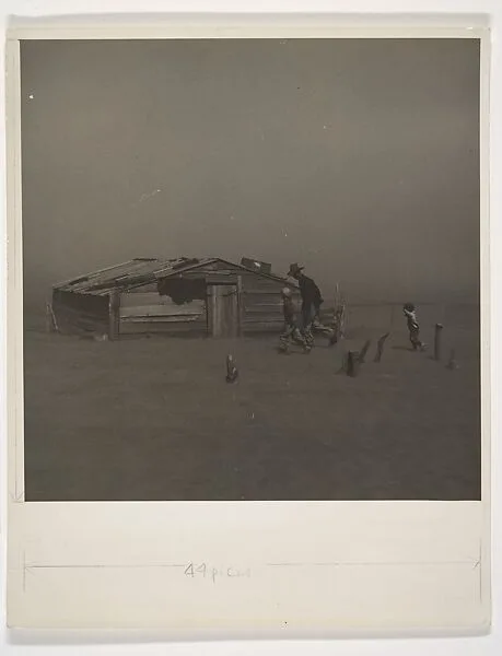 Father and Sons in a Dust Storm, Cimarron County, Oklahoma — Arthur Rothstein