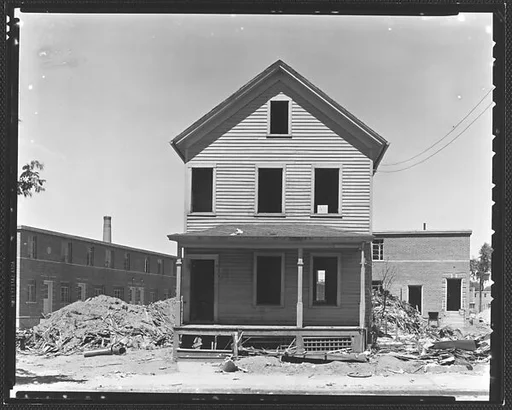 [Abandoned House in Lot, Bridgeport, Connecticut]