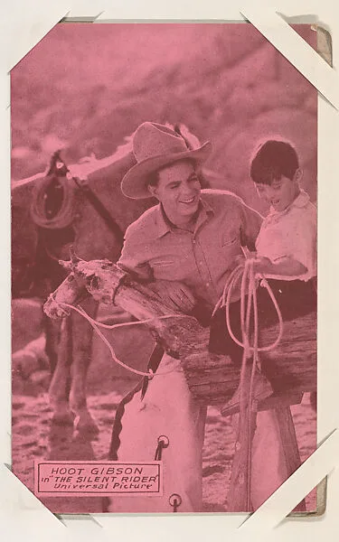Hoot Gibson in "The Silent Rider" from Western Stars or Scenes Exhibit Cards series (W412) — Unknown