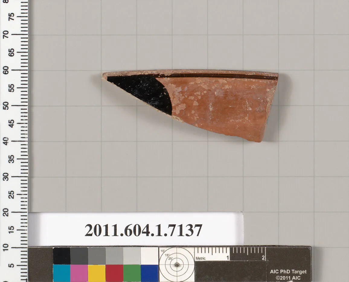 Terracotta fragment of a kylix (drinking cup) — Unknown
