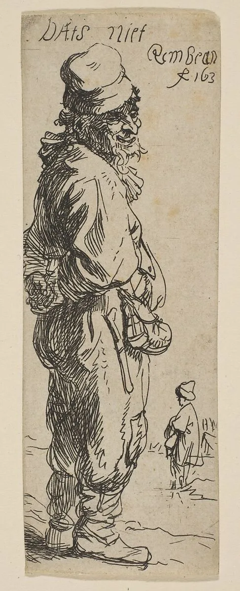 A Peasant Replying: "Dats niet" — Rembrandt (Rembrandt van Rijn)