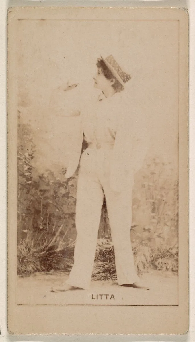 Litta, from the Actresses series (N245) issued by Kinney Brothers to promote Sweet Caporal Cigarettes — Kinney Brothers Tobacco Company