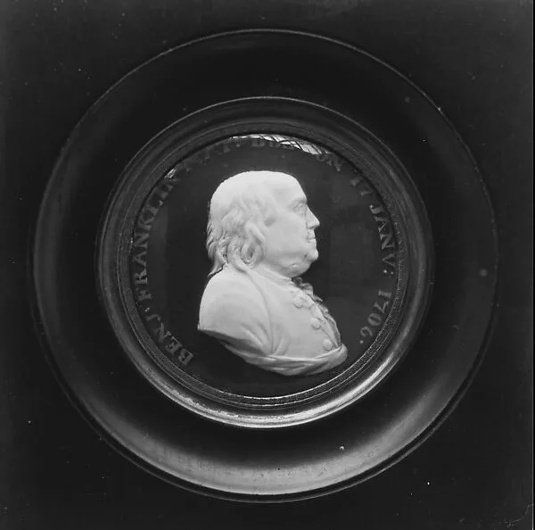 Cameo Medallion of Benjamin Franklin — Josiah Wedgwood and Sons