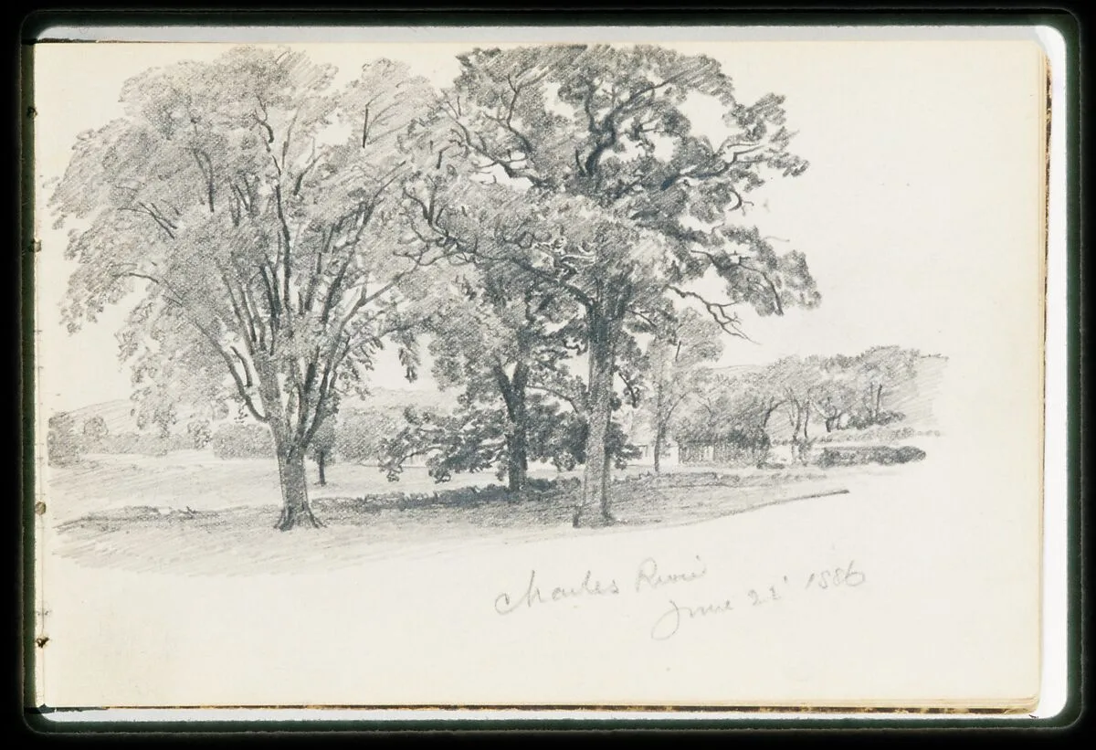 Charles River June 22 '86 (from Sketchbook VII) — William Trost Richards