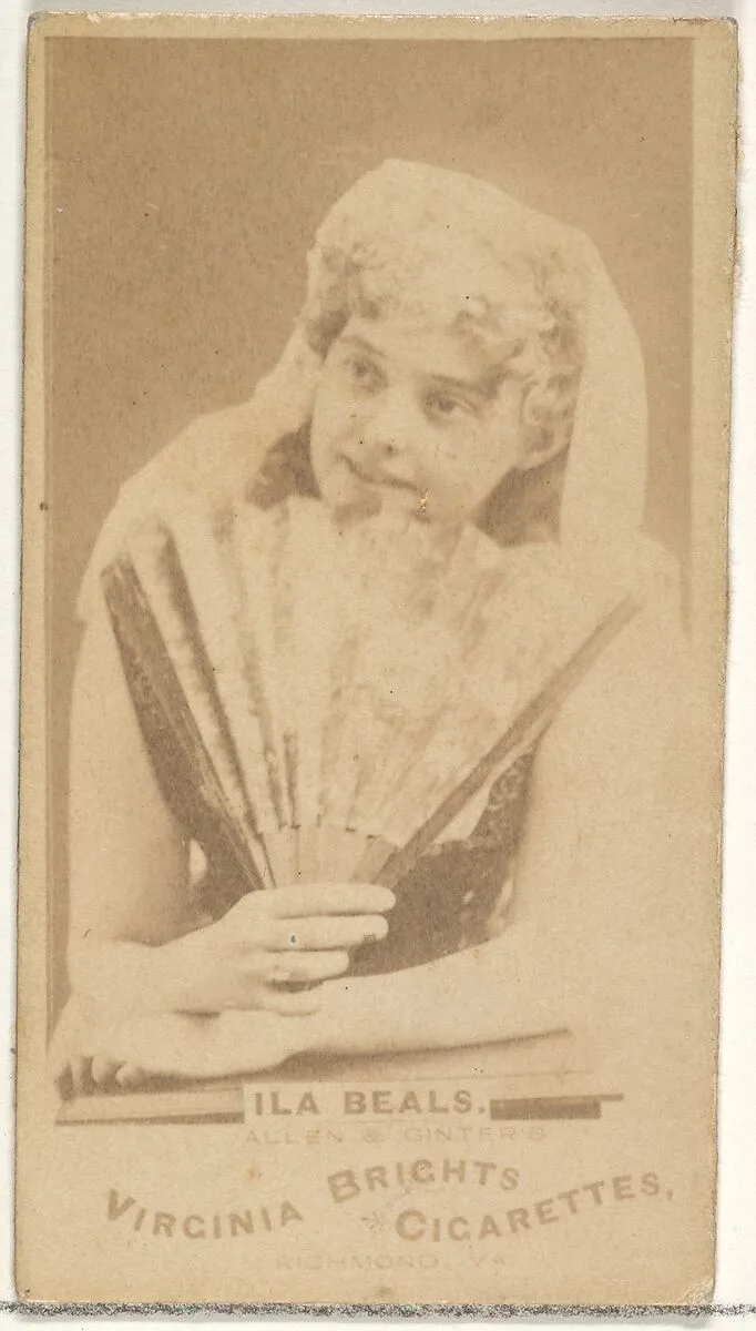 Ila Beals, from the Actors and Actresses series (N45, Type 1) for Virginia Brights Cigarettes — Allen & Ginter