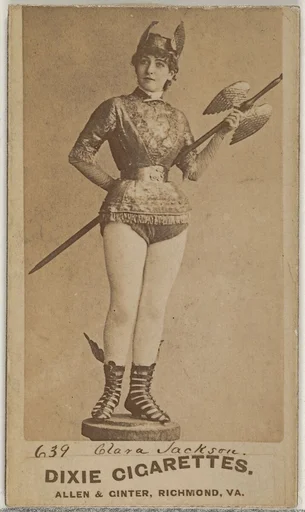 Card 639, Clara Jackson, from the Actors and Actresses series (N45, Type 7) for Dixie Cigarettes