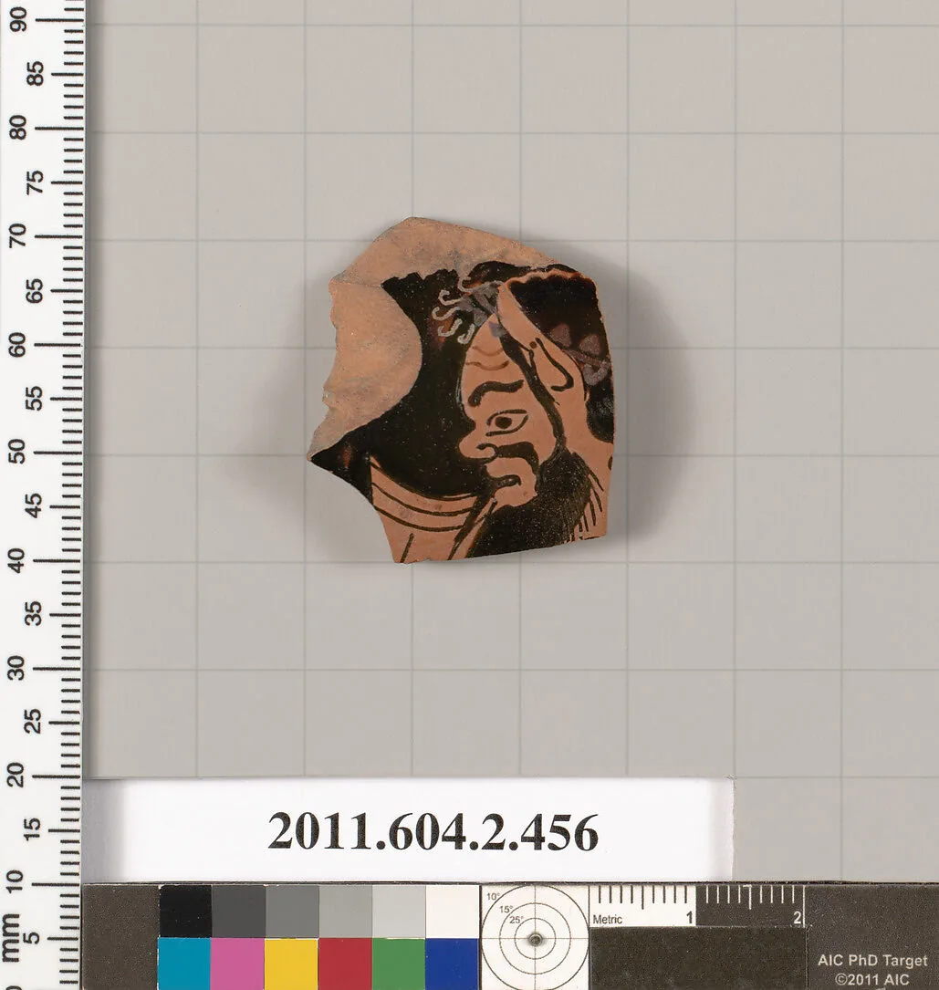Terracotta fragment of a column-krater (bowl for mixing wine and water) — Unknown