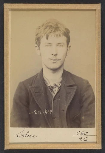 Solier. Auguste. 18 ans, né le 3/3/75 à Cemery-la-Ville. Dessinateur. Anarchiste. 12/1/94.