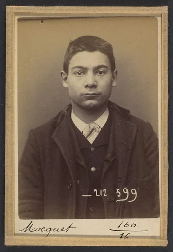 Mocquet. Georges, Gustave. 17 ans, né le 17/5/76 à Paris IXe. Tapissier. Anarchiste. 6/1/94.