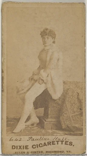 Card 642, Pauline Hall, from the Actors and Actresses series (N45, Type 7) for Dixie Cigarettes