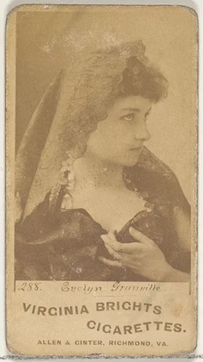 Card 288, Evelyn Granville, from the Actors and Actresses series (N45, Type 1) for Virginia Brights Cigarettes