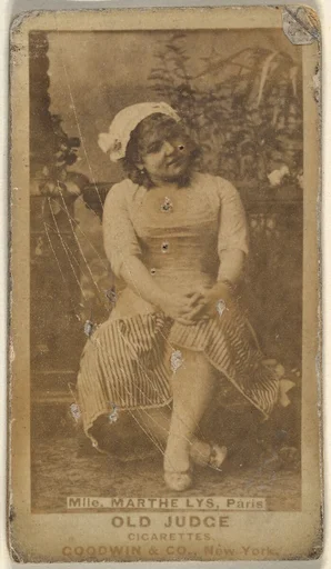 Mlle. Marthe Lys, Paris, from the Actors and Actresses series (N171) for Old Judge Cigarettes