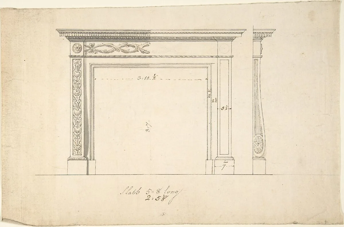 Design for a Chimneypiece — Sir William Chambers