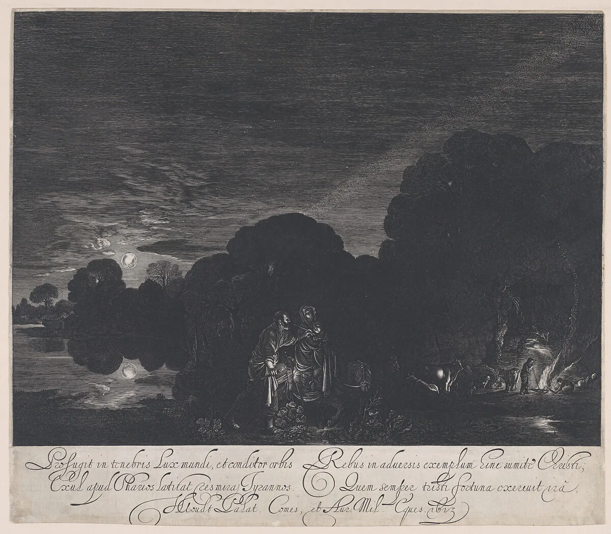 The Flight into Egypt — Hendrick Goudt|Adam Elsheimer