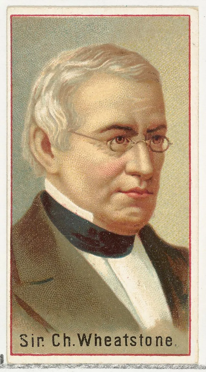 Sir Charles Wheatstone, printer's sample for the World's Inventors souvenir album (A25) for Allen & Ginter Cigarettes — Allen & Ginter