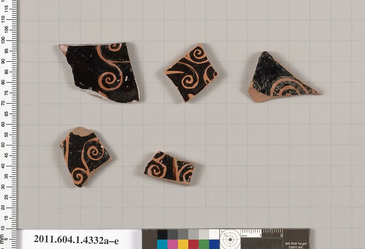 Terracotta fragments of kylikes (drinking cups) — Unknown
