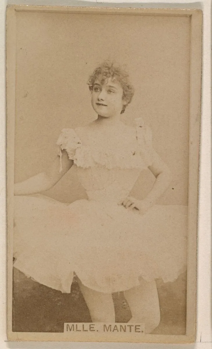 Mlle. Mante, from the Actresses series (N245) issued by Kinney Brothers to promote Sweet Caporal Cigarettes — Kinney Brothers Tobacco Company