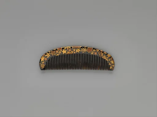紅葉散蒔絵櫛|Lacquer Comb with Maple Leaves