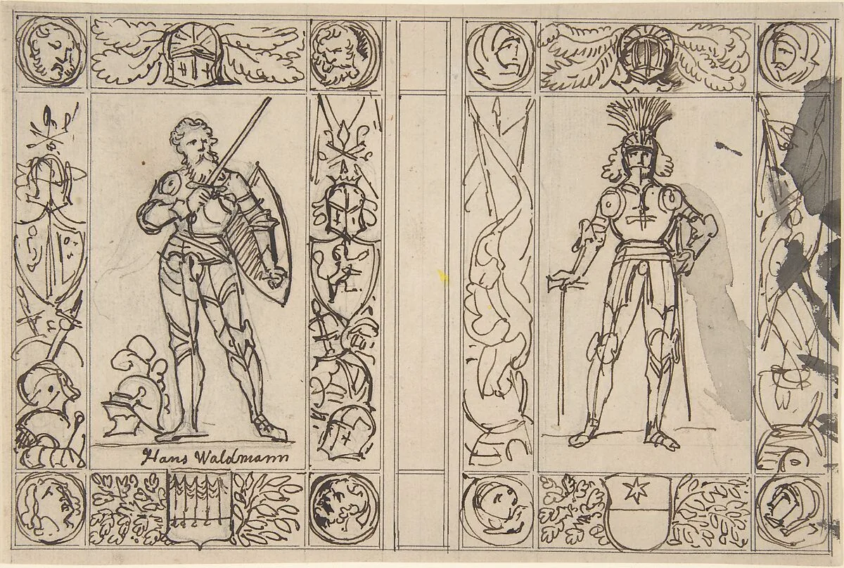 Study for Two Book Illustrations — Carl Alexander von Heideloff