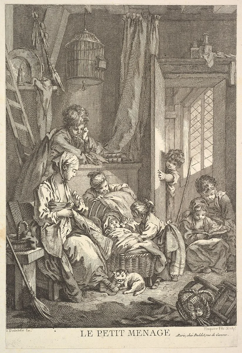 The Small Household — François Boucher|Jacques Gabriel Huquier
