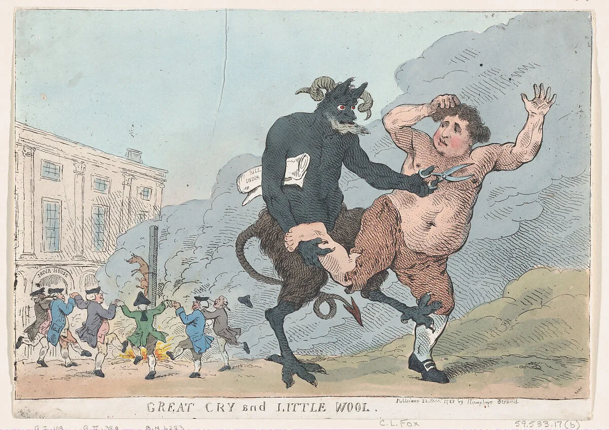 Great Cry and Little Wool — Thomas Rowlandson|William Humphrey|Charles James Fox