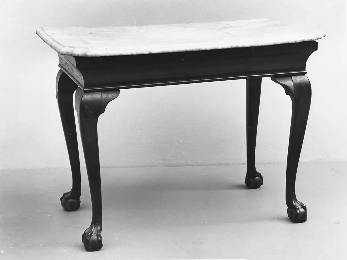 Marble-slab table — Unknown