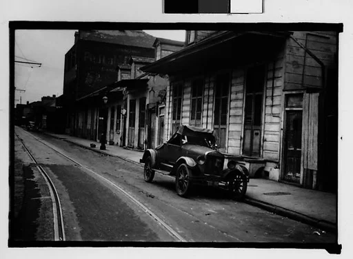 [Parked Car on Burgundy Street in French Quarter, New Orleans, Louisiana]