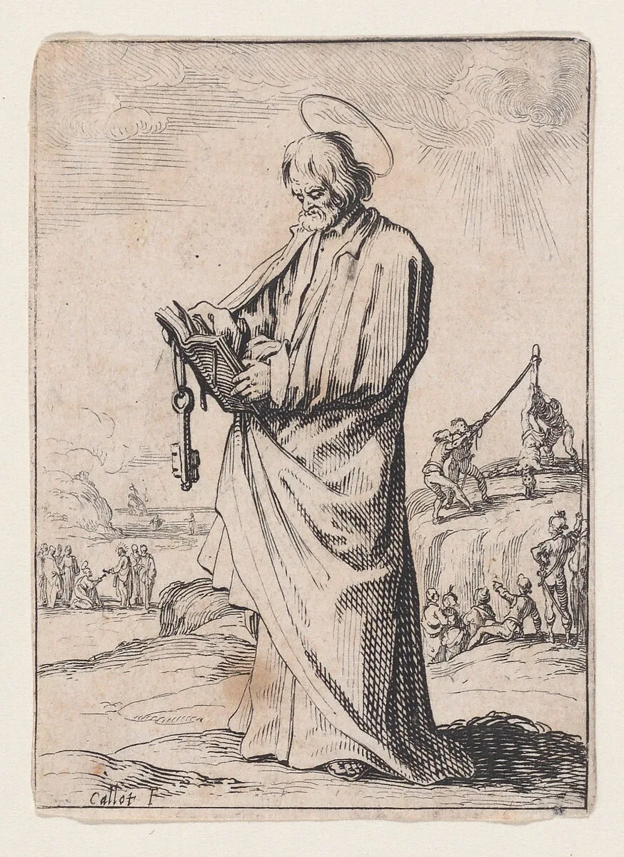 L'Apotre Saint Pierre (St. Peter the Apostle) — Jacques Callot|Giovanni de' Vecchi