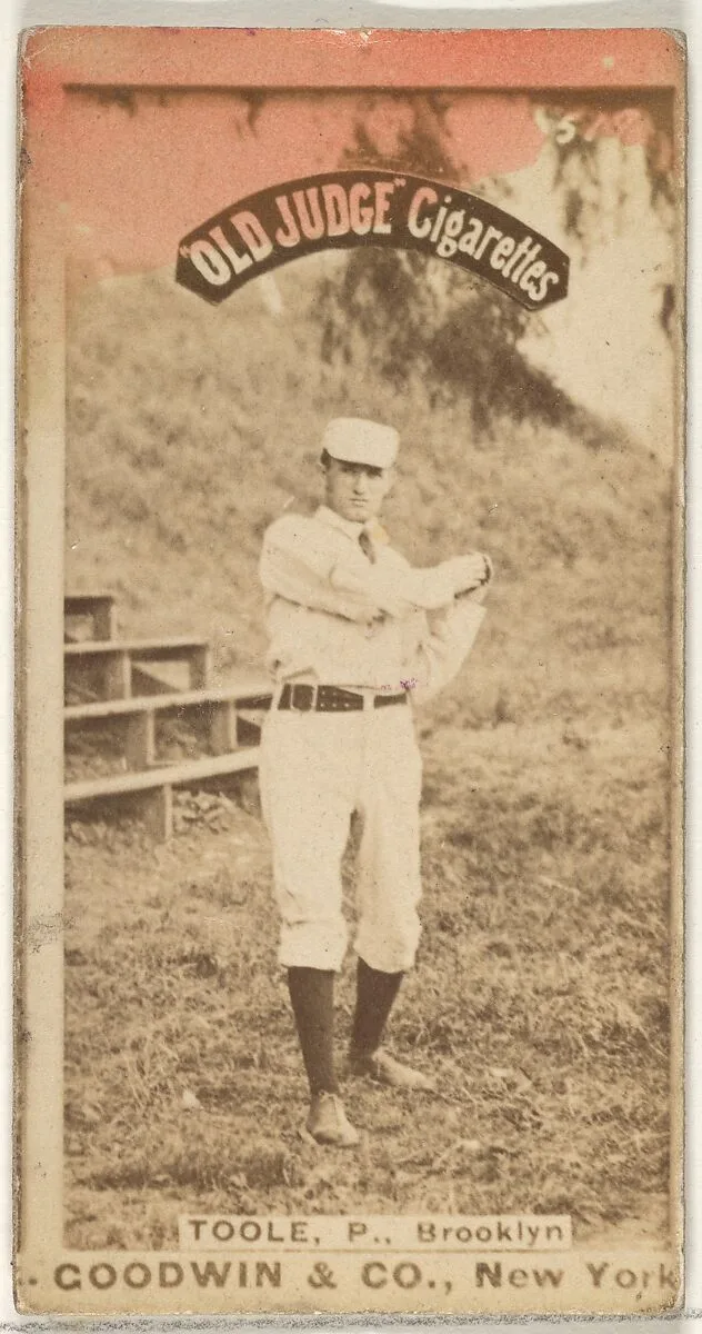 Toole, Pitcher, Brooklyn, from the Old Judge series (N172) for Old Judge Cigarettes — Goodwin & Company