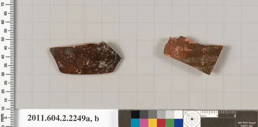 Terracotta fragments of pots; unglazed on the inside