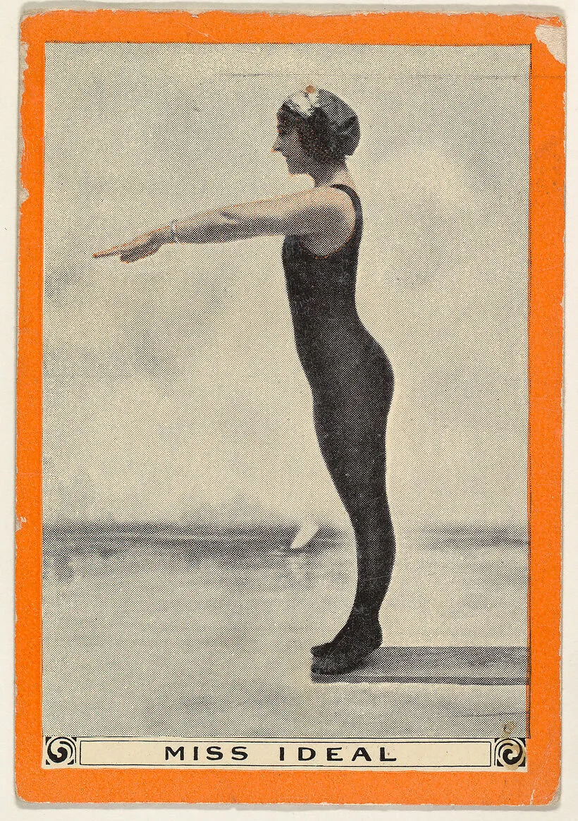 Miss Ideal, No. 17, On Being Rescued, from the Champion Women Swimmers series (T221), issued by Pan Handle Scrap — Pan Handle Scrap Company