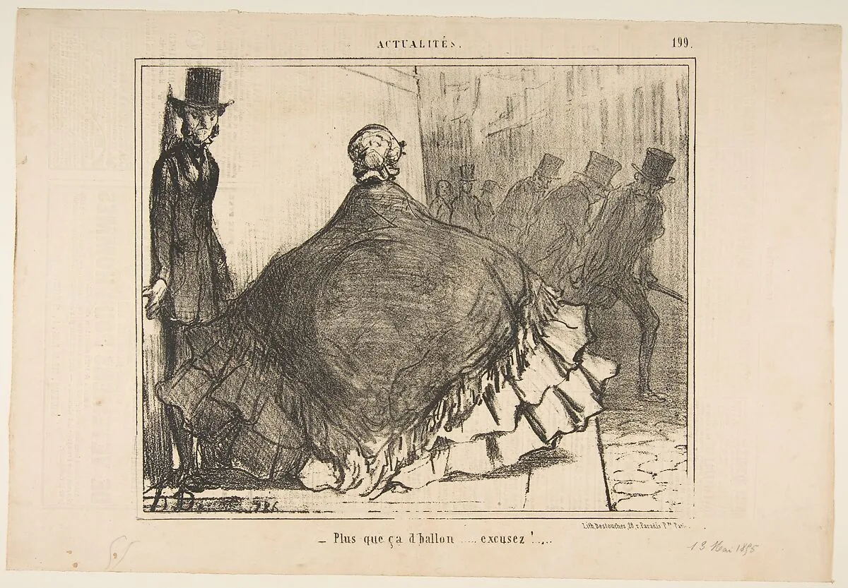 Plus que ça d'ballon...excusez!, from Actualités, published in Le Charivari, June 13, 1855 — Honoré Daumier|Destouches