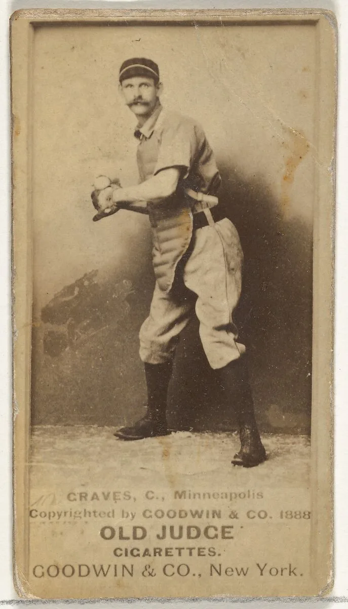 Frank Norris Graves, Catcher, Minneapolis, from the Old Judge series (N172) for Old Judge Cigarettes — Goodwin & Company