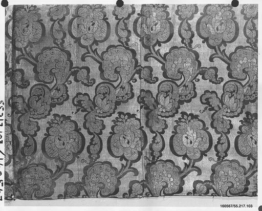 Panel of woven silk, 17th century style